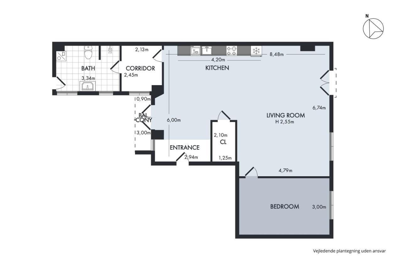 Sanders Monarch - Charming One-Bedroom Apartment With Two Balconies Kodaň Exteriér fotografie